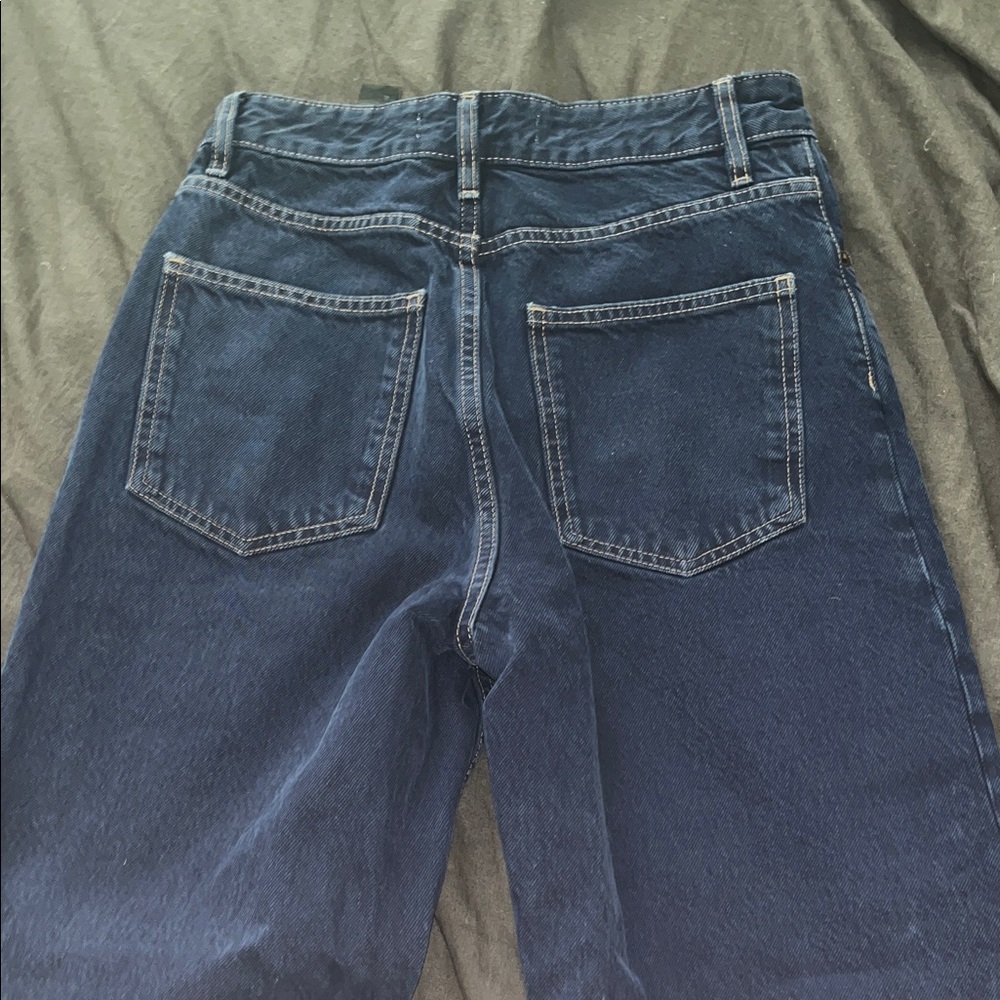 ZARA Dark Blue Denim Jeans (2) - Picture 5 of 7